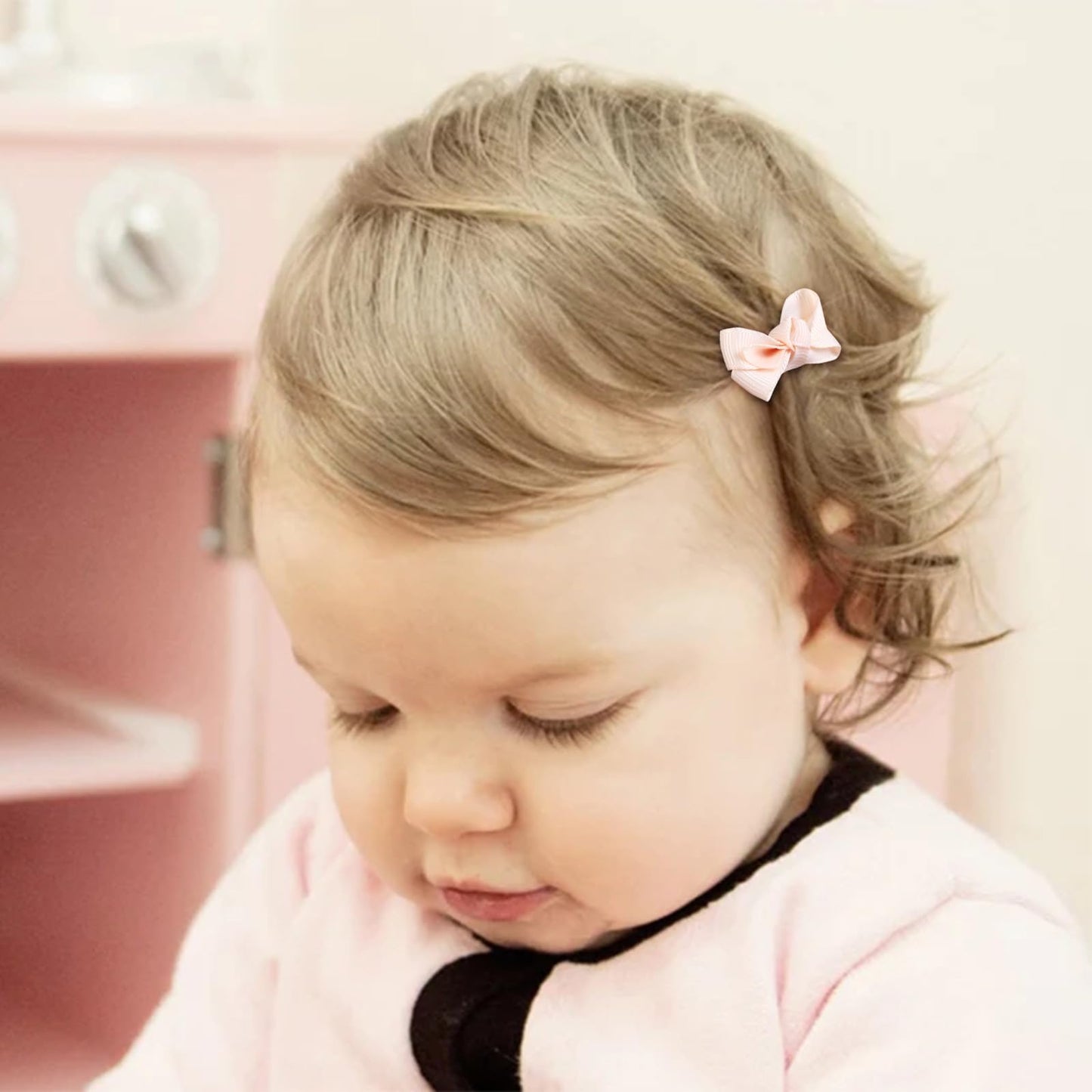 Oaoleer 2Inch Baby Hair Clips, 24 Pieces/12 Pairs Fully Lined Baby Bows Hair Pins For Baby Girls Infants Toddlers 12 Colors In P