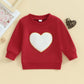 Eadrioss Valentines Baby Boy Girl Outfit Chenille Heart Crew Neck Sweatshirt Pullover Shirts Toddler Valentine'S Day Clothes