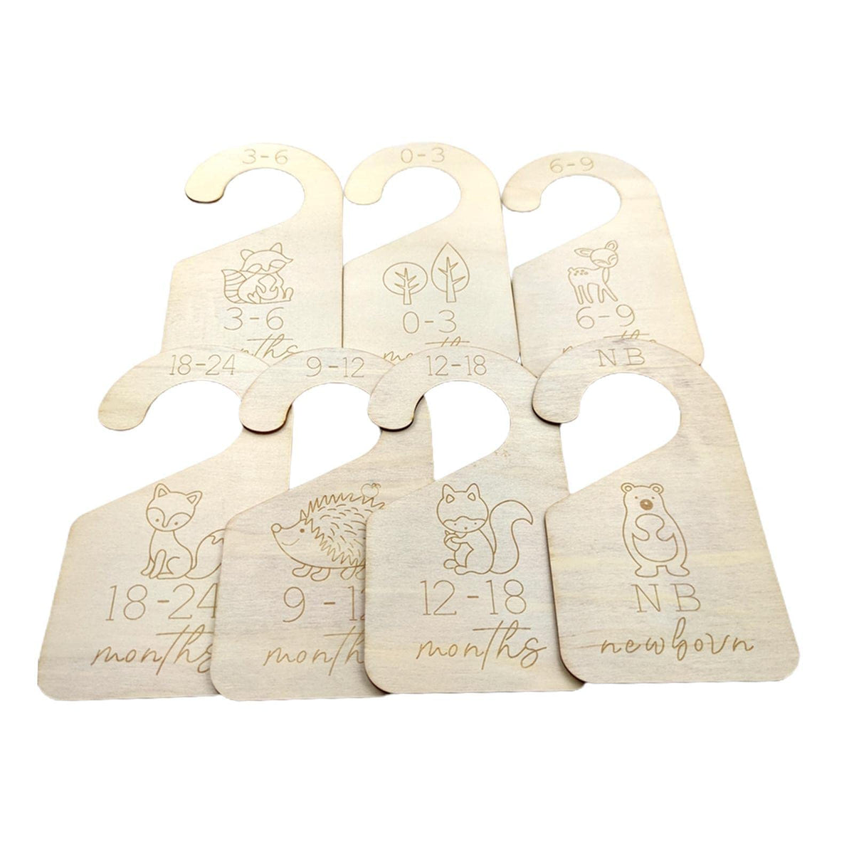MERISHOPPWooden closet divider for baby cloth nursery Baby Wardrobe organizer Hanger
