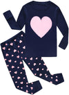 Little Hand Kids Pajamas Boys Girls Navy Hearts Valentine'S Day Gift 2 Piece Pant Sets Toddler Clothes 2 Years