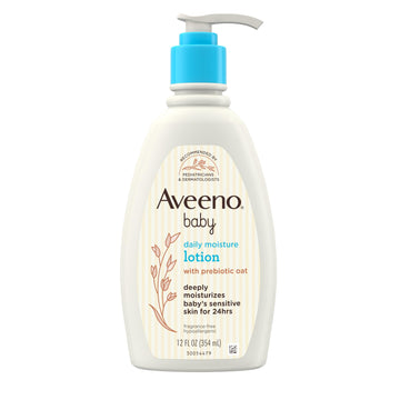 Aveeno Baby Daily Moisture Body Lotion For Delicate Skin, Natural Colloidal Oatmeal & Dimethicone, Hypoallergenic Moisturizing B