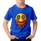 Caseria KidS Cotton Graphic Printed Half Sleeve TShirt  Melting Face Emoji (Royal Blue, 612 Months)