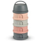 Beaba Formula Container With 4 Stackable And Interchangeable Compartments, Milk Dispenser, 100% Airtight, Large Capacity, Funnel