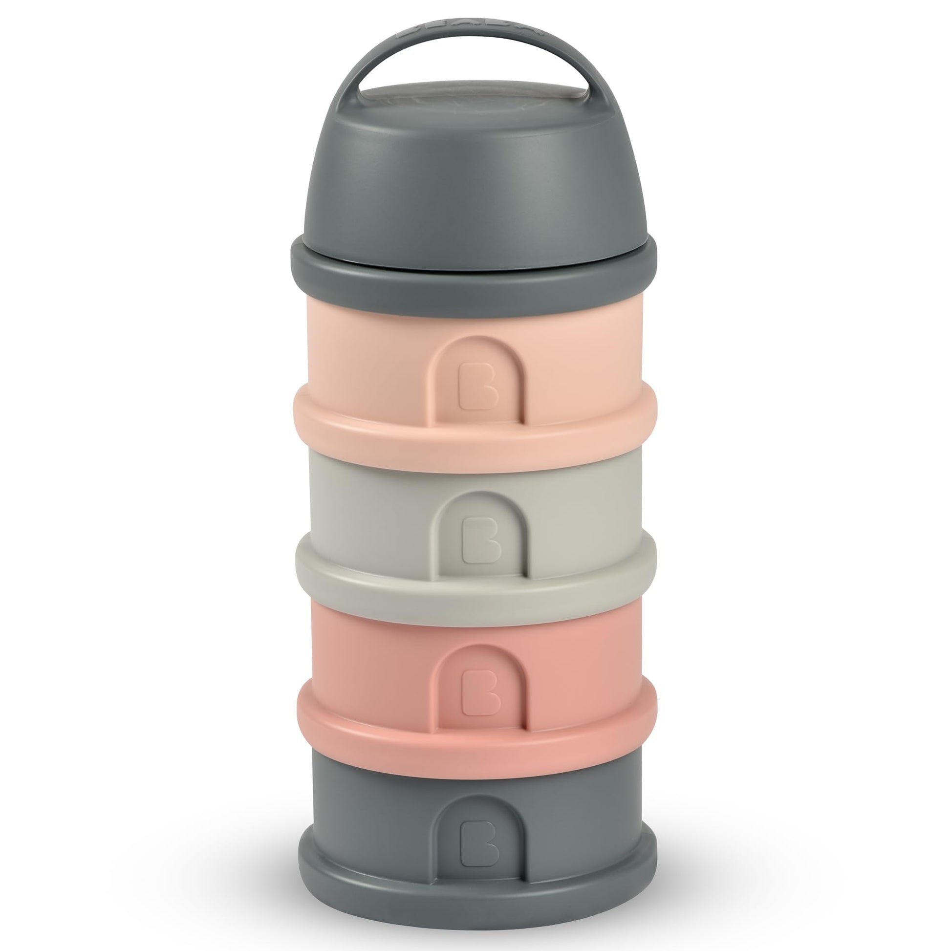 Beaba Formula Container With 4 Stackable And Interchangeable Compartments, Milk Dispenser, 100% Airtight, Large Capacity, Funnel