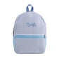 Custom Embroidered Toddler Seersucker Backpack | Personalized with Name | Back to School Gift for Kids (Baby Blue)