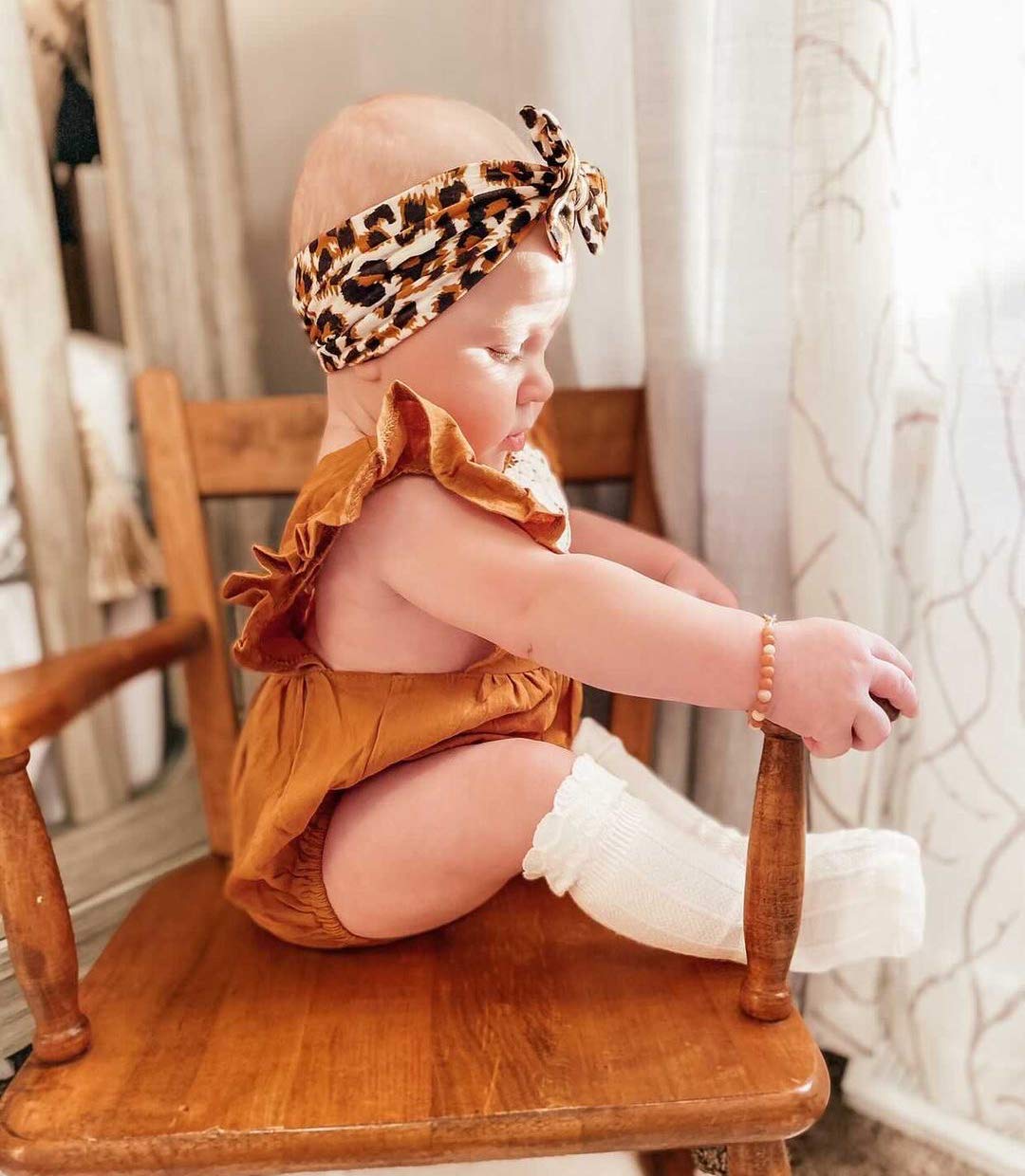 Ueesum Baby Girl Nylon Headbands With Bows Newborn Infant Toddler Headwrap Hair Accessories