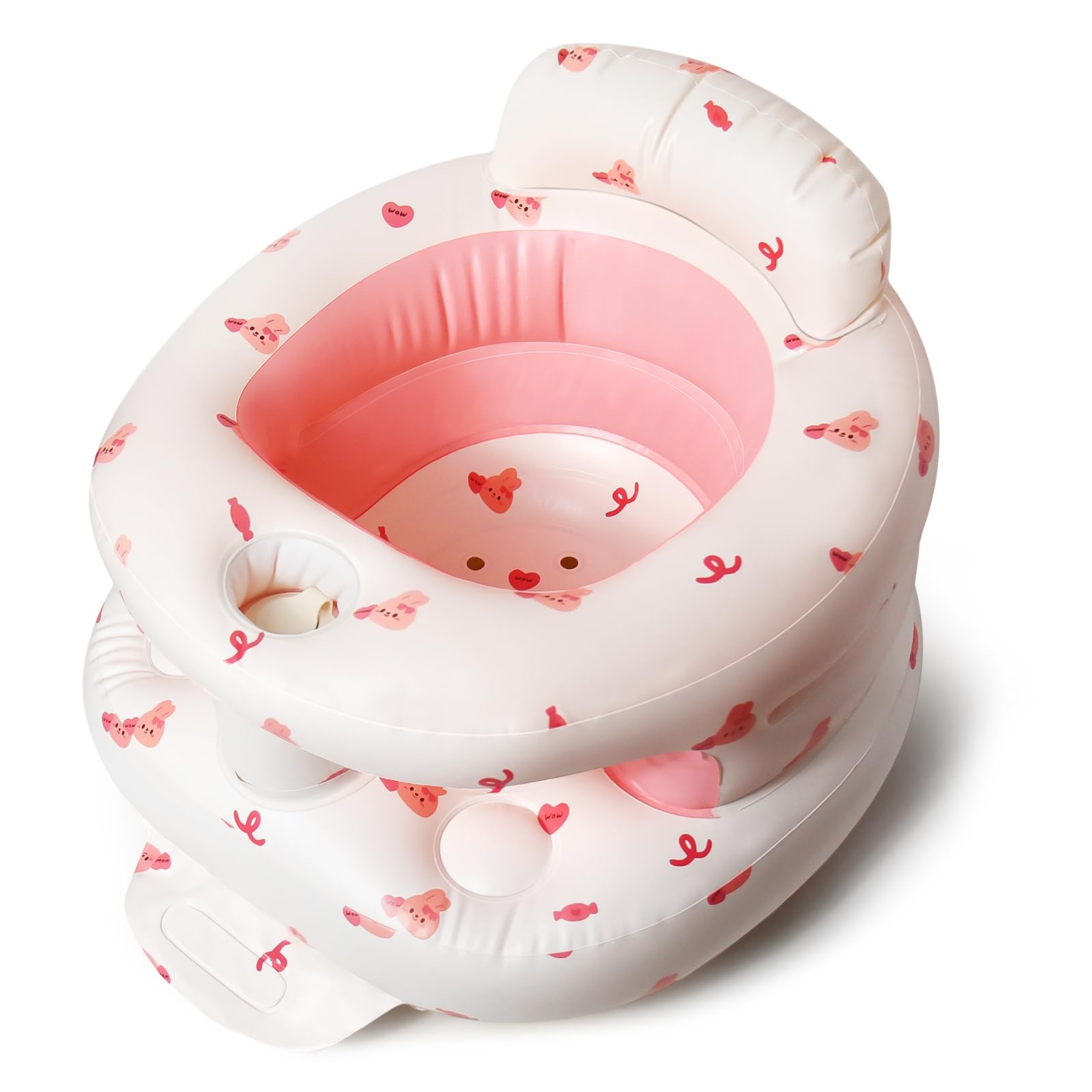 Tdtok Upgraded Inflatable Baby Seat For 3 Months And Up, Outdoor Baby Seat With Built-In Air Bump Blow Up Learning Sit With Back
