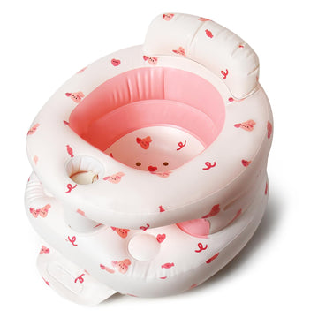 Tdtok Upgraded Inflatable Baby Seat For 3 Months And Up, Outdoor Baby Seat With Built-In Air Bump Blow Up Learning Sit With Back