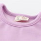 Csbks Toddler Baby Girls Long Sleeve Cotton Dress Solid Ruffle Tops 12 Months Purple