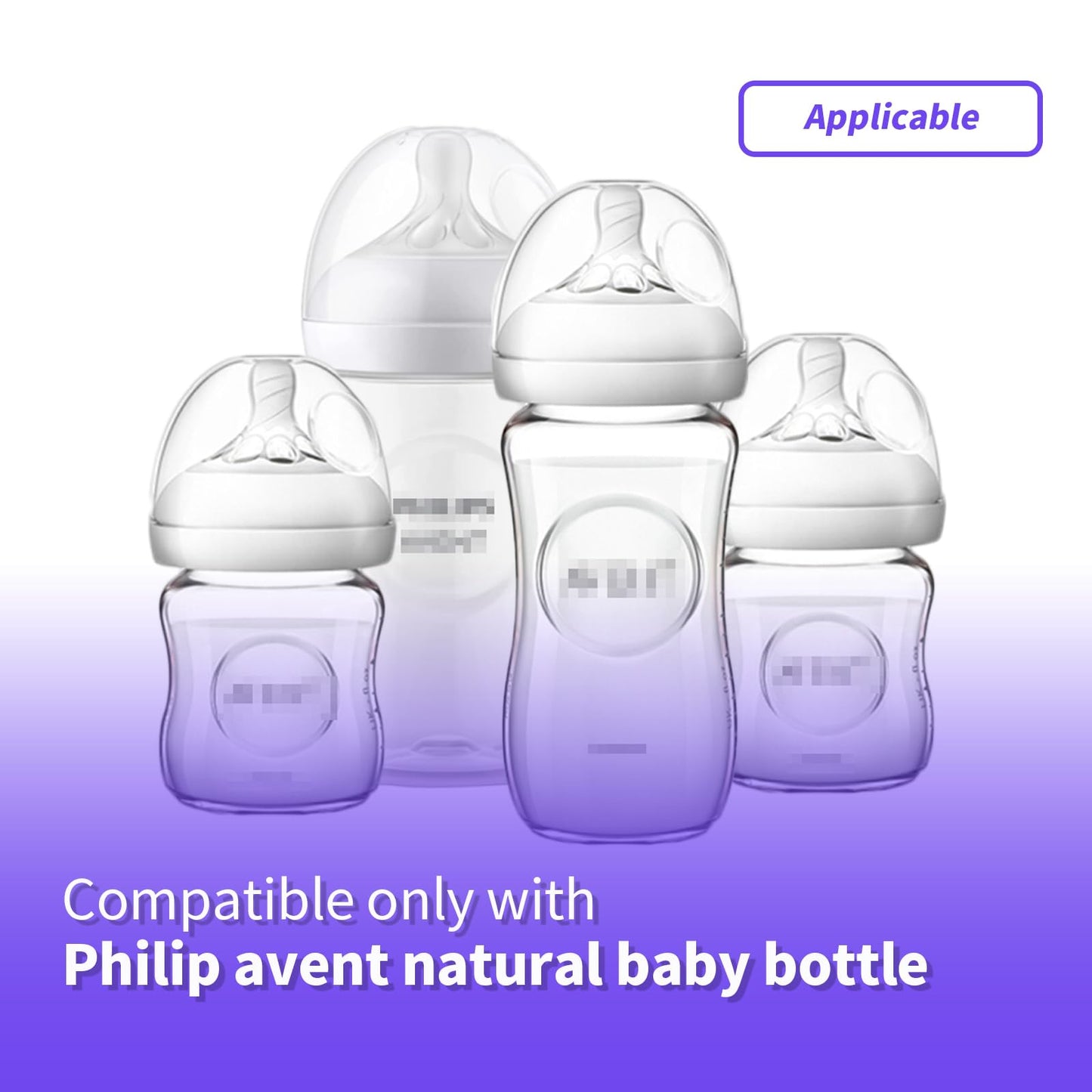 Straw Cup Soft Conversion Kit For Philips Avent Natural Baby Bottle, Toddler Transition Kit With Silicone Straw Top Nipple, Weig