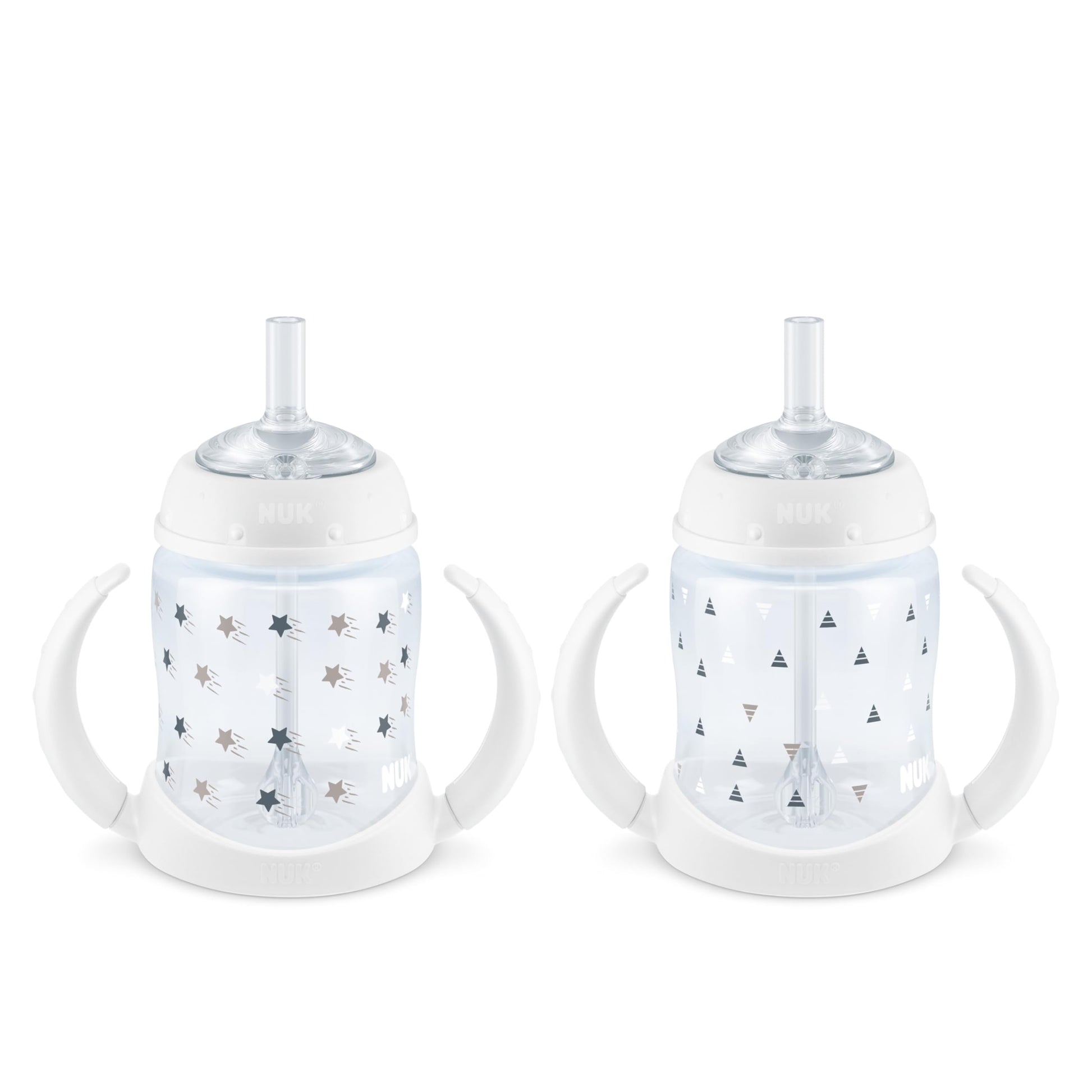 NUK Learner Straw Cup, 5oz, 2-Pack - Toddler Sippy Cup with Soft Straw for Easy Drinking, Suitable for Ages 6 Months and Up, Tim