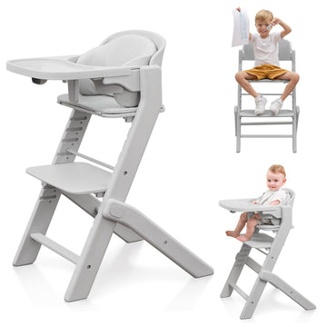 Obee Odee Full-Body Washable Baby High Chair with Soft Cushion, Adjustable for 6 Months to 220 Lb - Multifunctional and Converti