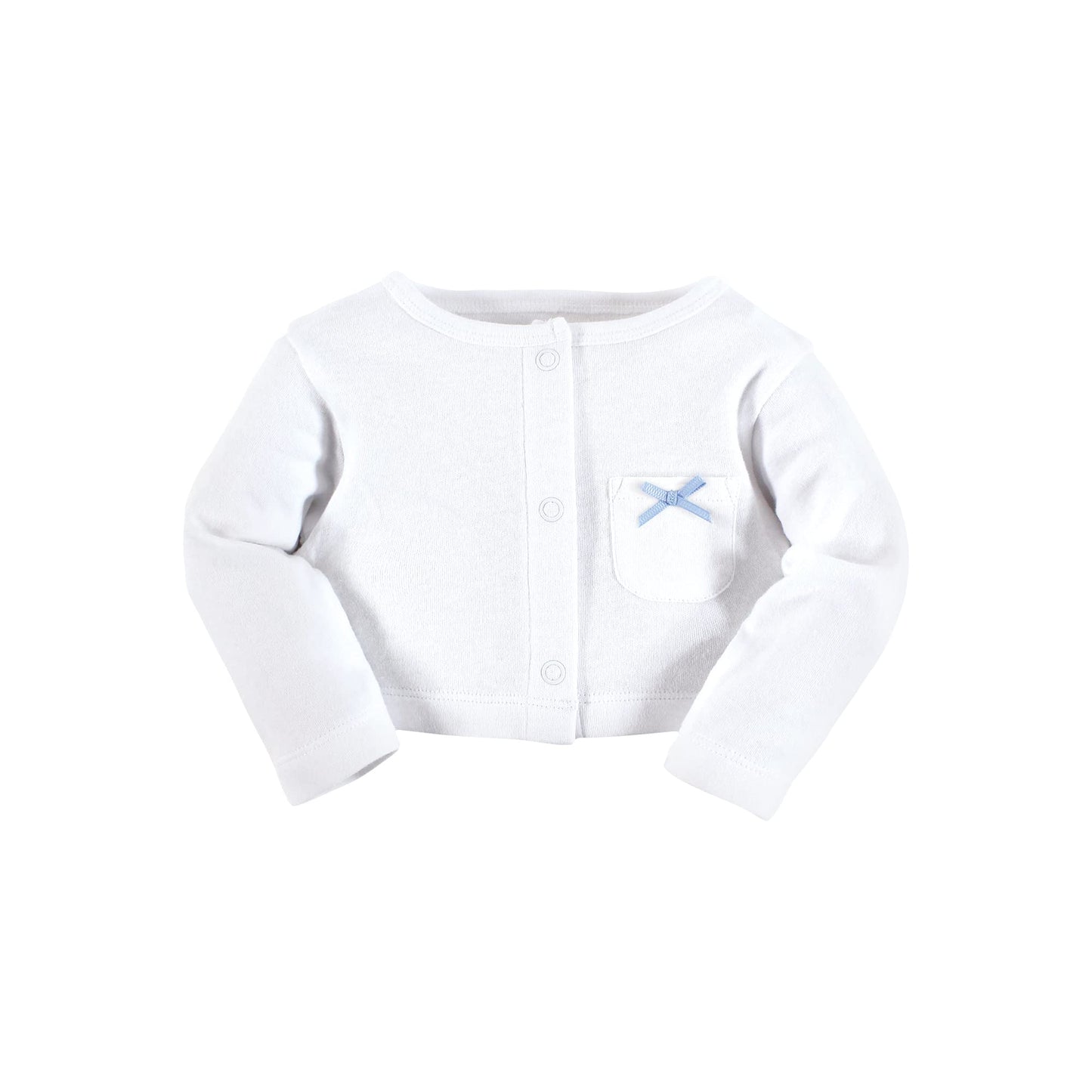 Hudson Baby Baby Girls' Cotton Dress And Cardigan Set, Blue Daisy, 0-3 Months