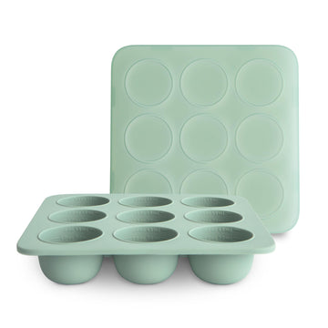 Mushie Silicone Baby Food Freezer Tray With Lid | 9 Cups X 1.5Oz | Bpa Free Storage Container (Blush)