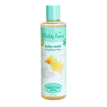 Childs Farm Baby Body Wash, Unfragranced, Gently Cleanses, Suitable For Newborns With Dry, Sensitive And Eczema-Prone Skin, 8.4