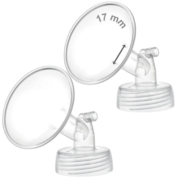 2X 17 Mm Maymom Wide Neck Pump Parts Compatible With Spectra S1/S2 Pumps; Incl Wide Mouth Flanges; Not Original Spectra Flange;