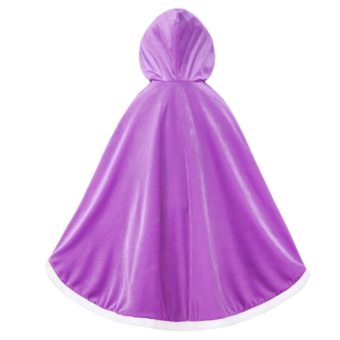 Century Star Girl Fur Princess Cape With Hood Girls Cloak For Little Girls Christmas Purple 2-3 Years