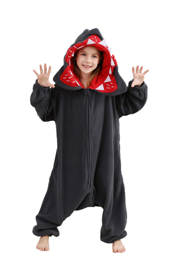 Atoz Onesie For Kids, Animal Pajamas Halloween Cosplay Costume For Girls Boys, Grey 4-5T