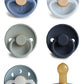 FRIGG Natural Rubber Baby Pacifier 6-Pack Endless Sea | Made in Denmark | BPA-Free (6-18 Months)