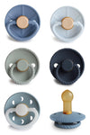 FRIGG Natural Rubber Baby Pacifier 6-Pack Endless Sea | Made in Denmark | BPA-Free (6-18 Months)