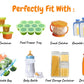 Baby Food Labels, Removable Write-On Daycare Date Labels For Oxo Tot Baby Food Storage Containers, Trays, Jars, Freezer & Dishwa