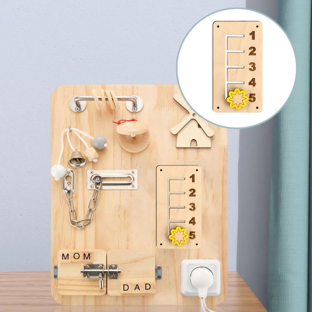 SECRET DESIRE Wooden Busy Board Accessories Early Educational Toys for Girls Holiday Gifts Gear|Developmental Baby Toys