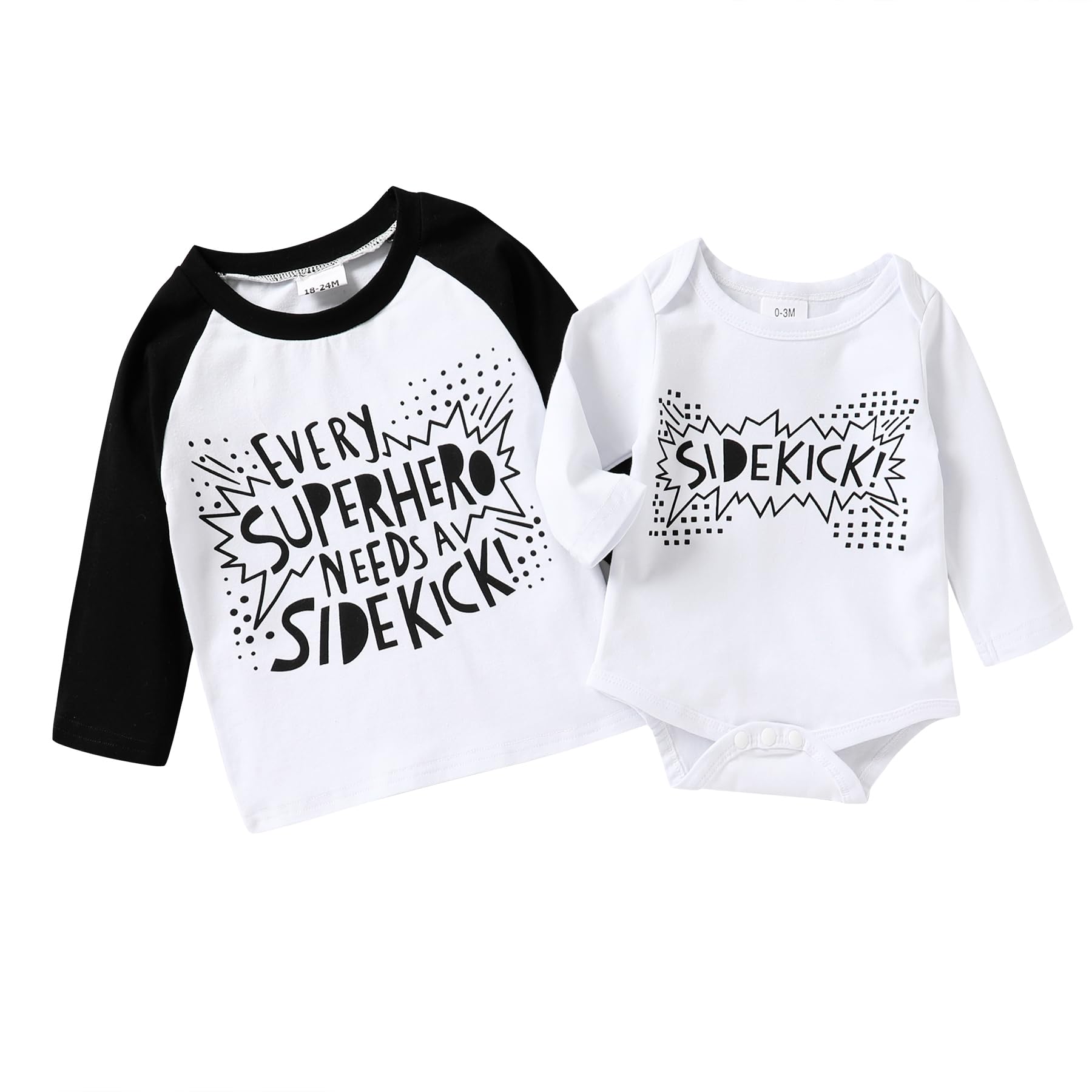 Jeelligular Baby Boy Sibling Shirts Romper Set Big Brother Long Sleeve – Cutebab WBBAPB085ZRFJN6
