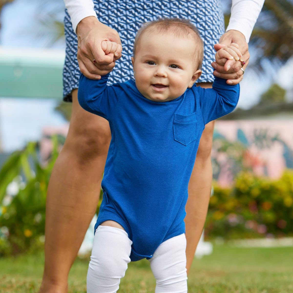 Uv Skinz Upf 50+ Baby Boy'S Hooded Sunzie - Navy Blue - 12/24M