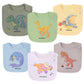 Maiwa Dinosaur Cotton Waterproof Layer Baby Bibs For Boys For Drool Drooler Teething With Snaps,Oeko-Tex Certified Print