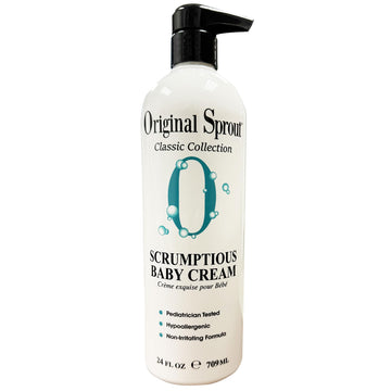Original Sprout Scrumptious Baby Cream With Zinc For Babies Sensitive Skin, 24 Oz. Bottle