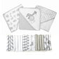 Spasilk Bath Hooded Towels & Baby Washcloths Set, Baby Bath Essentials For Everyday Use, 23-Piece Gift Set, Gray Lion