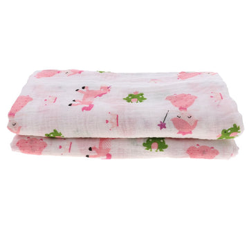 BNF Baby Cotton Gauze Wrap Towel Infant Swaddle Blankets Frog Unicorn | Baby | Nursery Bedding | 1xPiece Baby Cotton Gauze Blank
