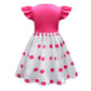 Garperkids Girls Bo Peep Costume For Kids Flutter Sleeve Princess Polka Dot Dress Summer Casual Dress Party Dress Up Children Ou