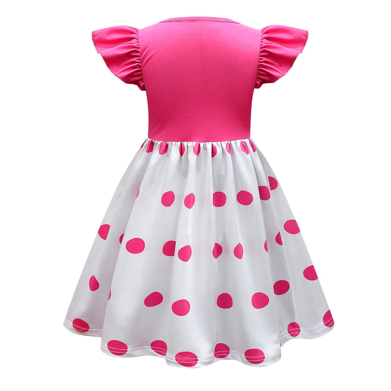 Garperkids Girls Bo Peep Costume For Kids Flutter Sleeve Princess Polka Dot Dress Summer Casual Dress Party Dress Up Children Ou