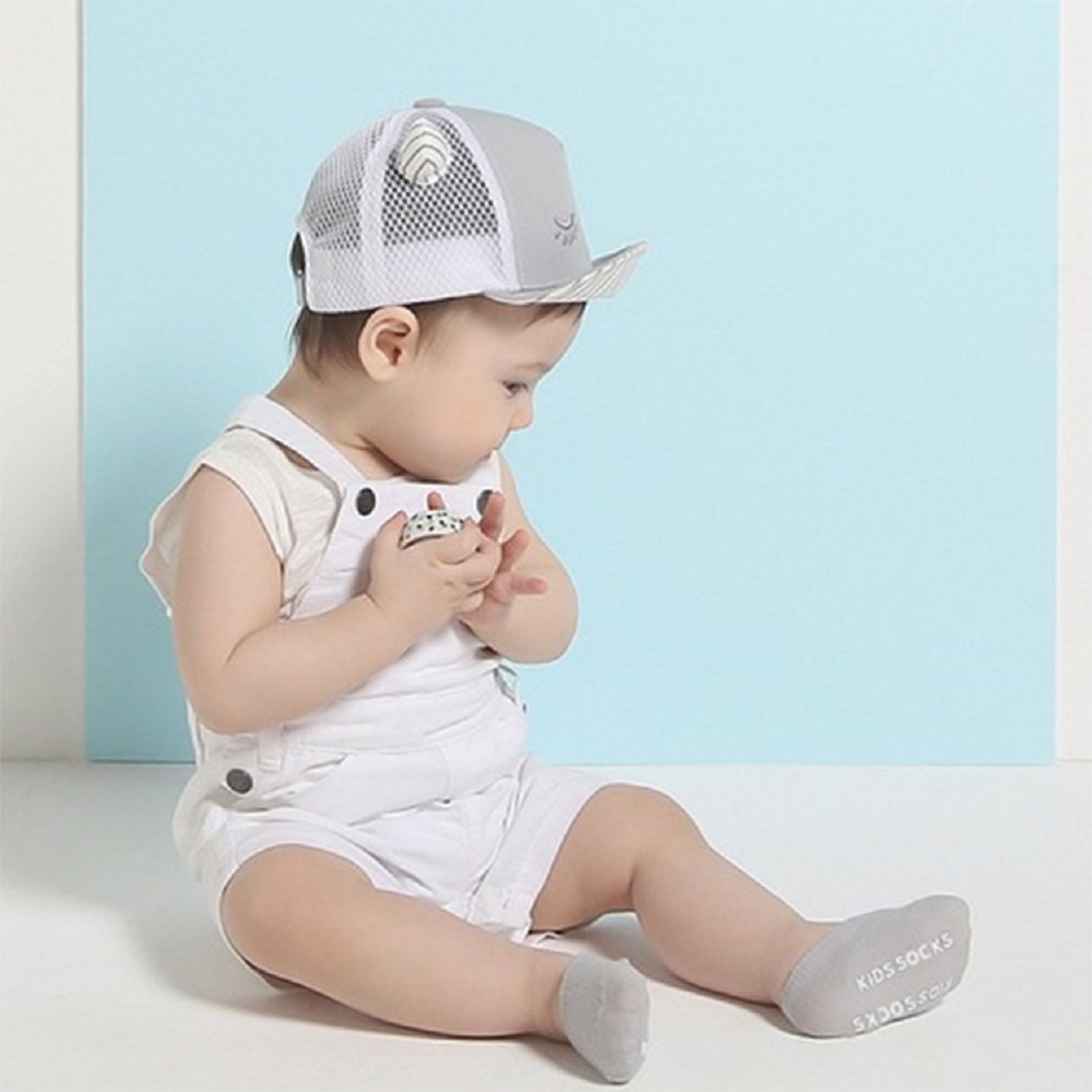 5 Pairs Baby Girls Boys No Show Socks Non-Skid With Grippers, Unisex Newborn Seamless Half Cushion Low Cut Socks, Anti Slip Sock