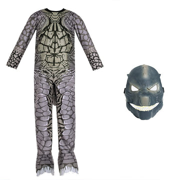 Cafele Deluxe Dinosaur Costume The King Monsters Jumpsuit Bodysuit Dress-Up Halloween Costume For Kids Ages 3 And Up (M)