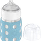 Lifefactory 8-Ounce Stainless-Steel Vacuum-Insulated Wide-Neck Baby Bottle With Stage 2 Nipple (3-6 Months) Denim, Ls2211Wde4
