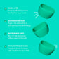Avanchy Baby Bowls Silicone Mini Prep Bowl Set For Babies Kids Toddler For Feeding Food 4 Oz, Green