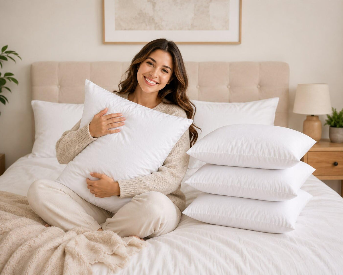 JDX Siliconised Fibre Cushion Filler, 24X24 inch, White, Set of 5, Polyester, B08PVS1W6J