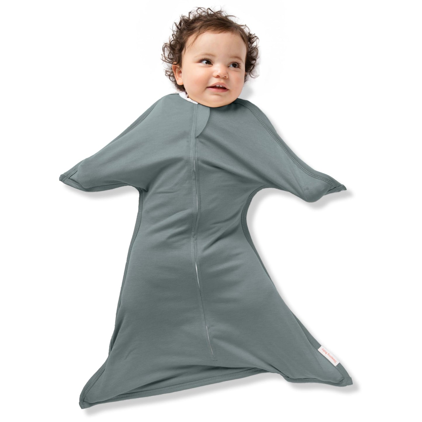 SleepingBaby Zipadee-Zip Transitional Swaddle Sack, 4-8 Month - Roomy Zipper Swaddle for Easy Diaper Changes and Proper Hip Deve