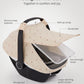 Blissful Diary Baby Car Seat Cover, Extra Large Mesh Window, Breathable Muslin Cotton, Infant Windproof Canopy - Rainbow