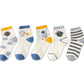 Syga 5 Pairs Baby Girl & Baby Boy Socks, Toddlers Infant Cotton Stretch Crew Socks With Space Design, Suitable For 9 Months To 2