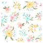 Bapronbaby Pastel Floral Splash Mat - Waterproof Catch-All For Under High Chairs, Floors, Tables, Playtime Or Arts & Crafts - Ma