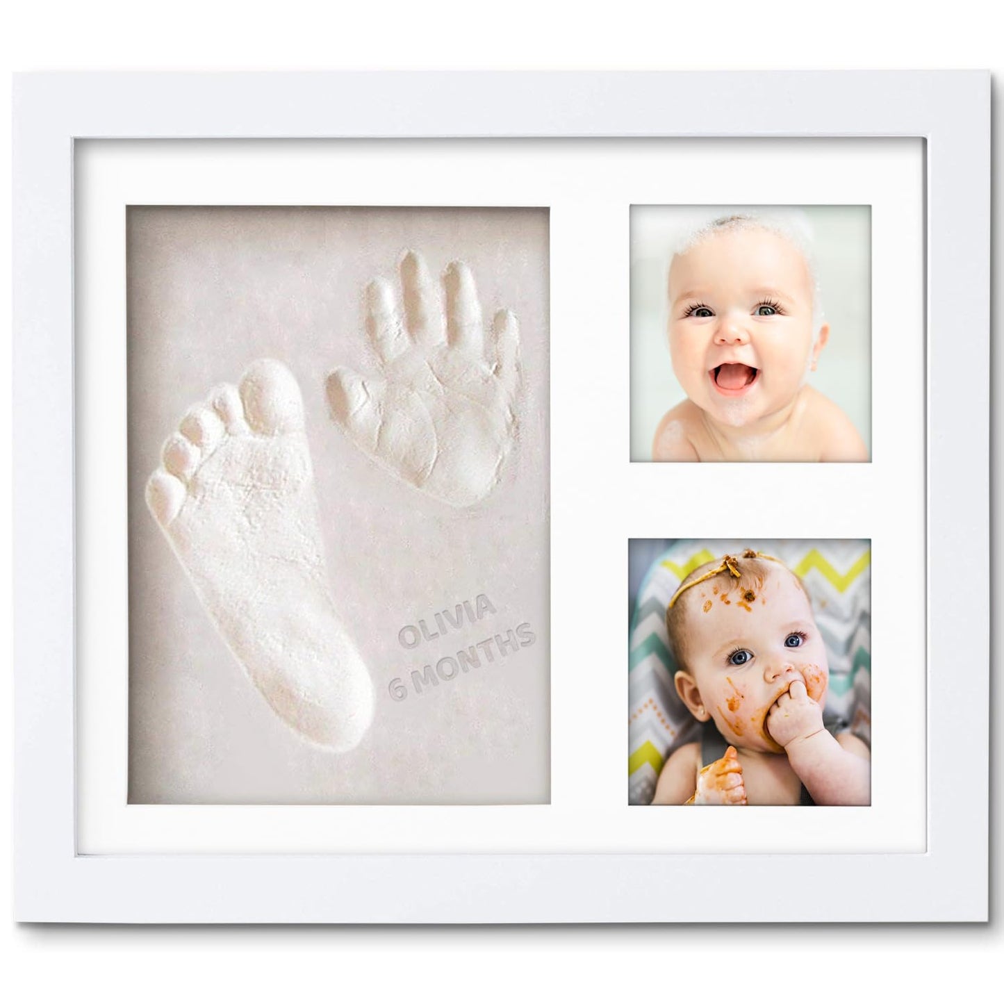 Little Hippo Baby Footprint Kit & Keepsake | Baby Handprint Kit | Baby Hand and Footprint Kit (Alpine White, Standard)