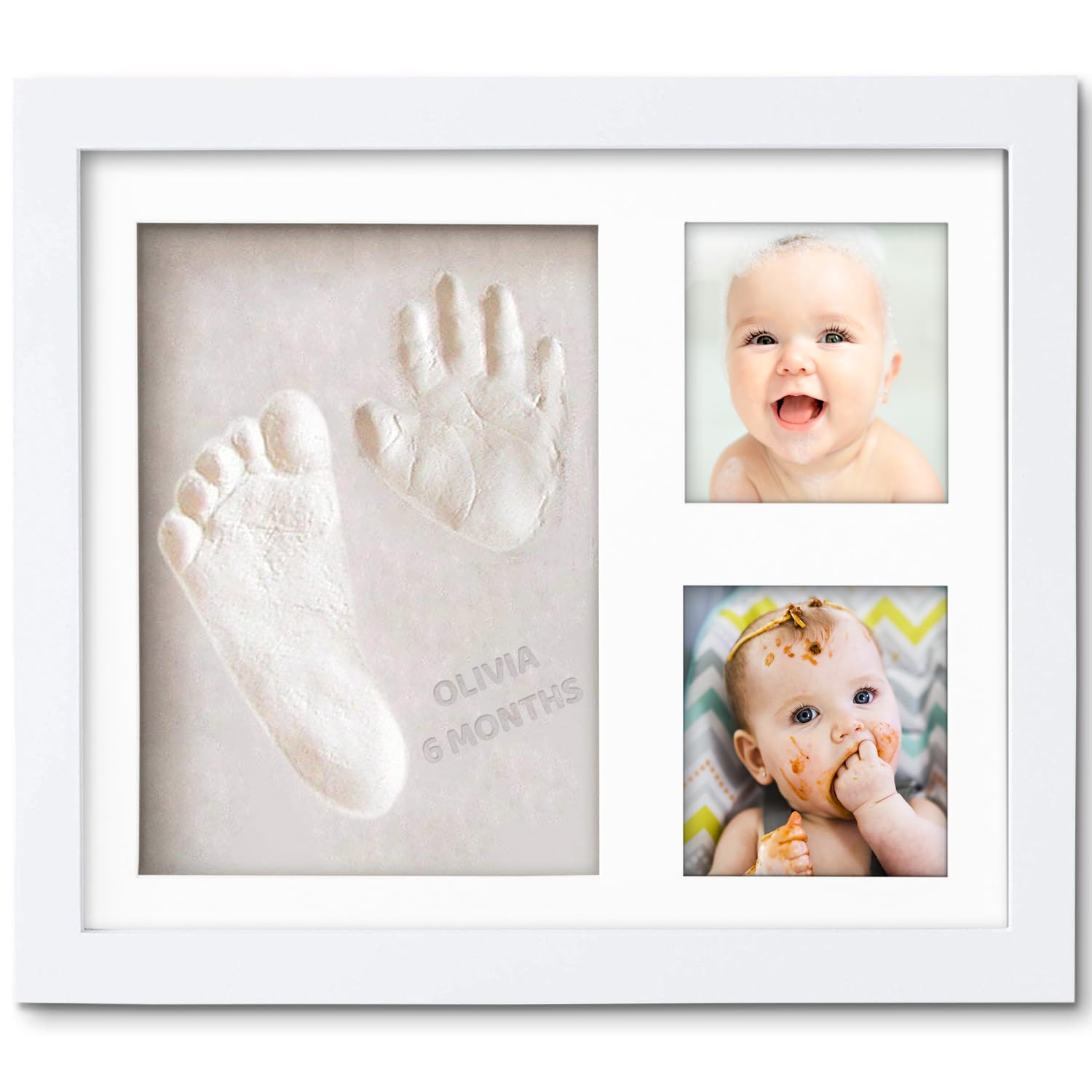 Little Hippo Baby Footprint Kit & Keepsake | Baby Handprint Kit | Baby Hand and Footprint Kit (Alpine White, Standard)