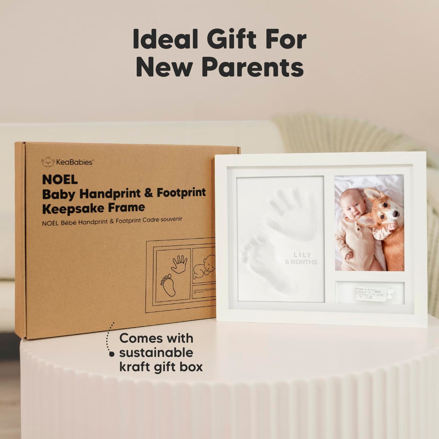 Keababies Baby Footprint Kit - Baby Hand And Footprint Kit, Baby Shower Gifts For Mom, Baby Keepsake, Personalized Baby Picture