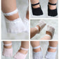 Behele Baby Girl Socks With Grips Lace Non-Skid Toddler Socks Newborn Infants Anti Slip Skid Princess Mary Jane Dress Socks 0-3T