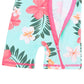 Huaaniue Baby/Toddler Girl Swimsuit Rashguard Long Sleeve One-Piece Swimwear Cyan 6-12 Months