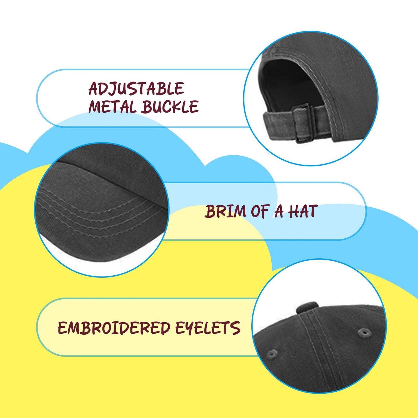 Hccfit 3 Pack Toddler Hat Toddler Baseball Hats For 2-7 Years Boys And Girls