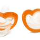 Razbaby Jollypop Baby Pacifier Newborn, 0-3M (Orange, 2 Count)